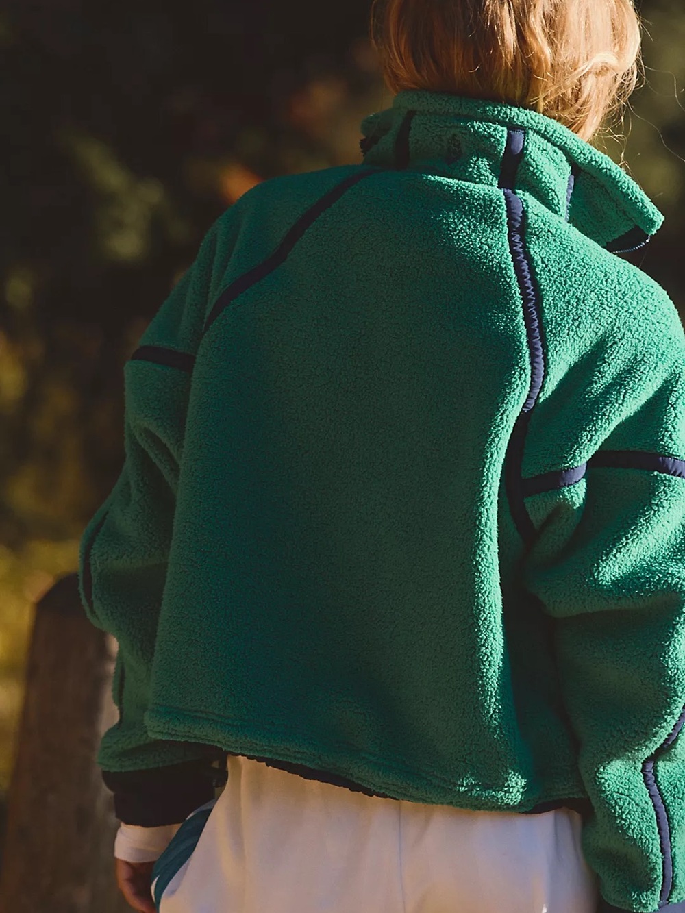 NWOT FP Movement by Free People Mountain High 1/4 Zip Jacket in Green Glow M - Picture 2 of 8